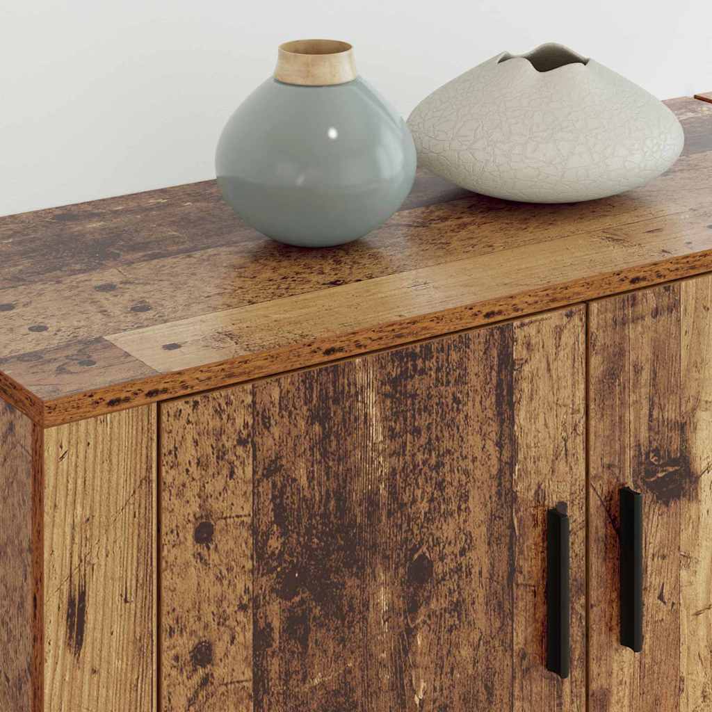 Σετ Βαθμιδωτών Ντουλαπιών Τηλεόρασης Επιτοίχιο 2 pcs Παλιό Ξύλο - Pakobazaar