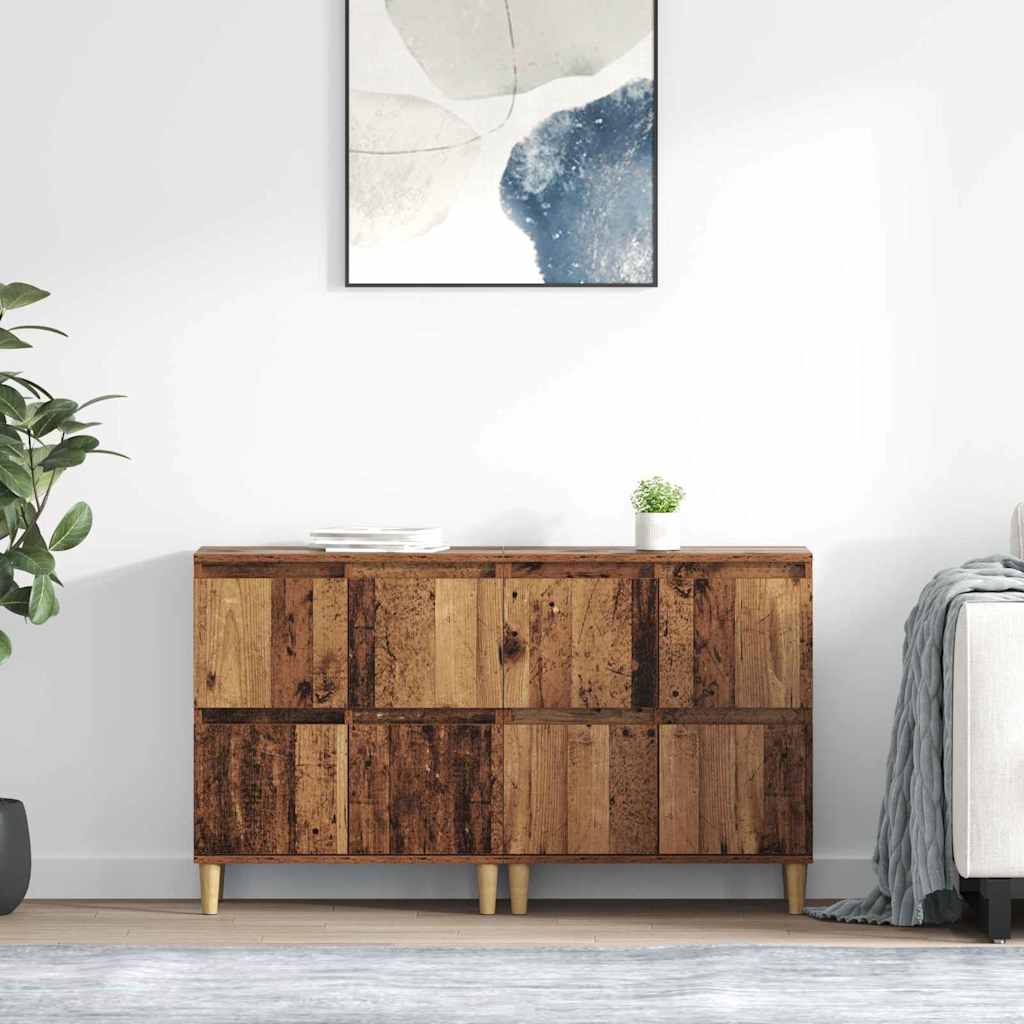Παραδοσιακά Πλευρικά Έπιπλα 2 pcs Παλιό Ξύλο 60 x 35 x 70 cm