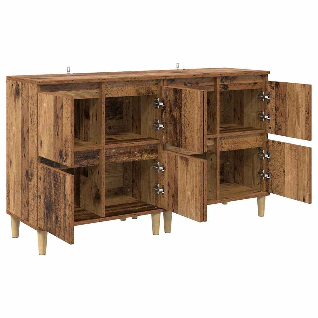 Παραδοσιακά Πλευρικά Έπιπλα 2 pcs Παλιό Ξύλο 60 x 35 x 70 cm