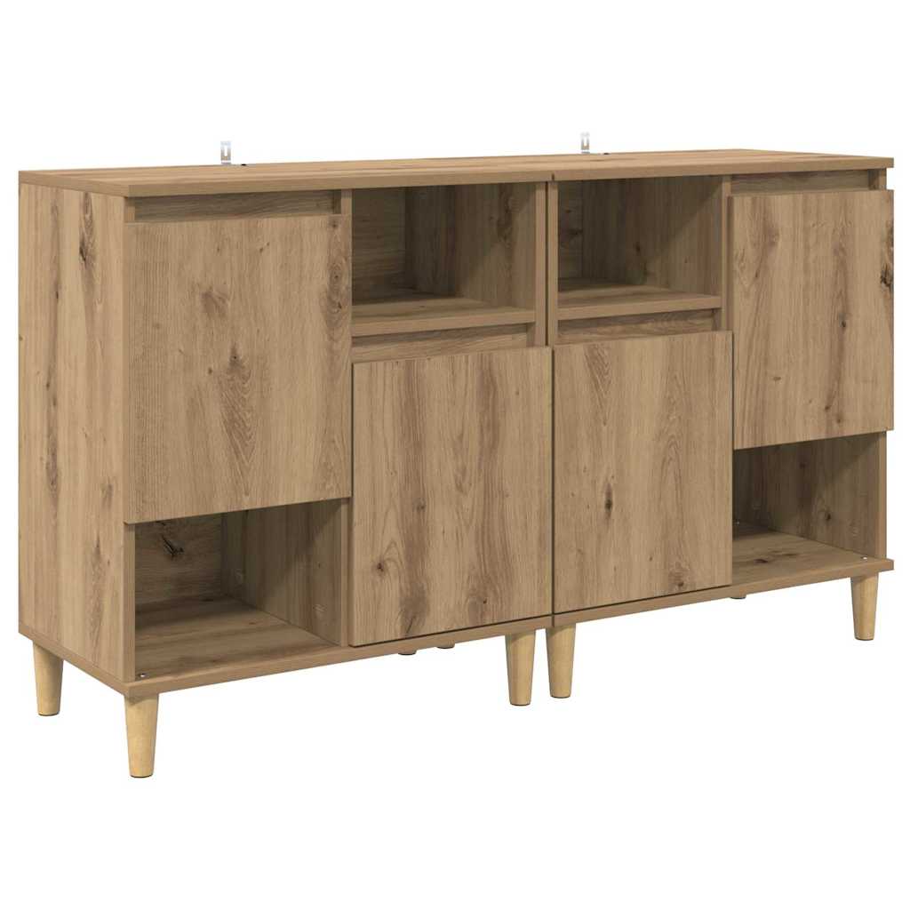 Παραδοσιακά Πλευρικά Έπιπλα 2 pcs Artisan Oak 60 x 35 x 70 cm