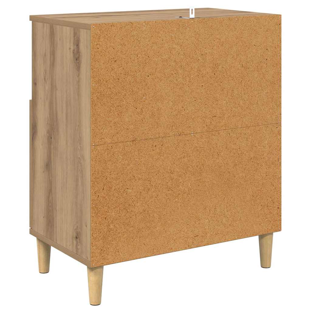 Παραδοσιακά Πλευρικά Έπιπλα 2 pcs Artisan Oak 60 x 35 x 70 cm