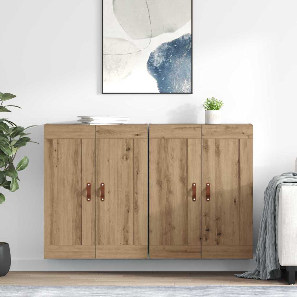 Ντουλάπα τοίχου Επιτοίχιο 2 pcs Artisan Oak 69,5 x 34 x 90 εκ.
