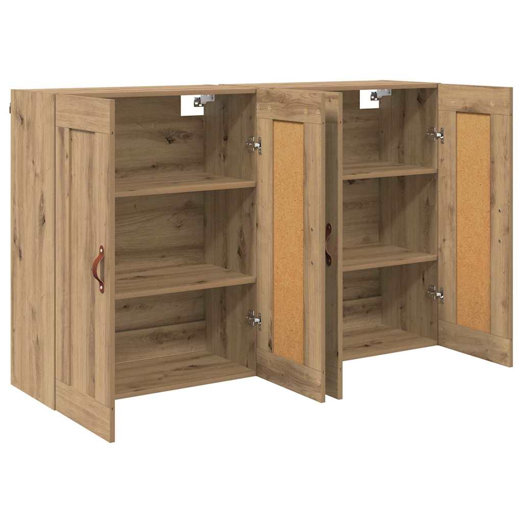 Ντουλάπα τοίχου Επιτοίχιο 2 pcs Artisan Oak 69,5 x 34 x 90 εκ.