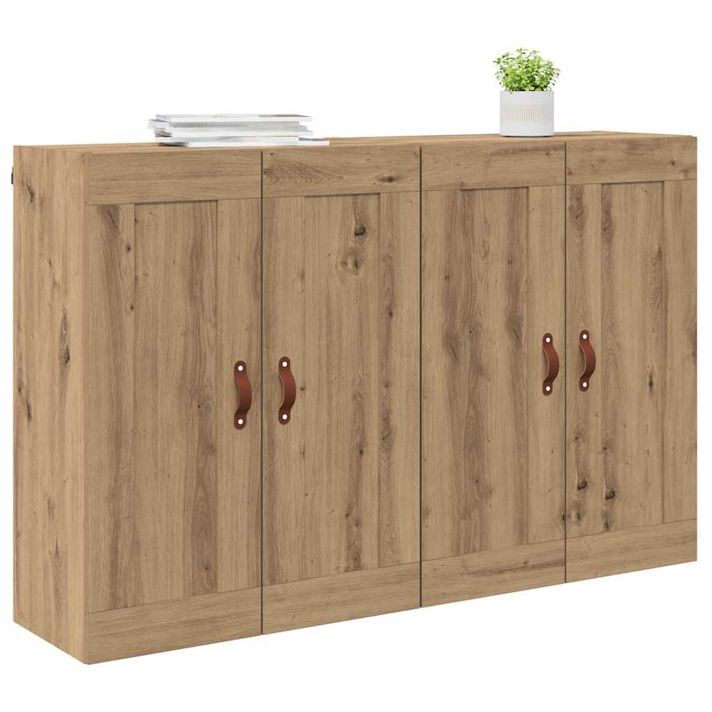 Ντουλάπα τοίχου Επιτοίχιο 2 pcs Artisan Oak 69,5 x 34 x 90 εκ.
