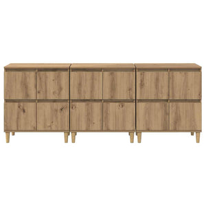 Παραδοσιακά Πλευρικά Έπιπλα 3 pcs Artisan Oak 60 x 35 x 70 cm - Pakobazaar