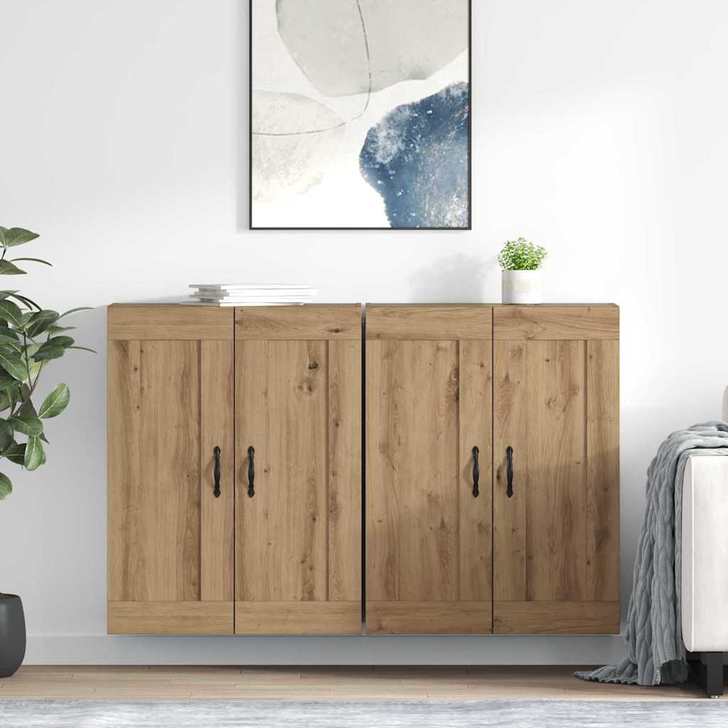 Ντουλάπα τοίχου Επιτοίχιο 2 pcs Artisan Oak 69,5 x 34 x 90 εκ. - Pakobazaar
