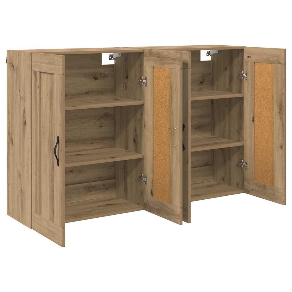 Ντουλάπα τοίχου Επιτοίχιο 2 pcs Artisan Oak 69,5 x 34 x 90 εκ. - Pakobazaar