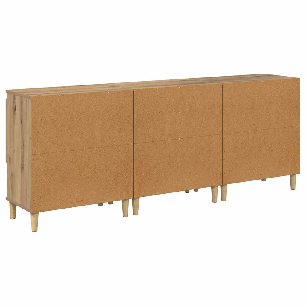 Παραδοσιακά Πλευρικά Έπιπλα 3 pcs Artisan Oak 60 x 35 x 70 cm