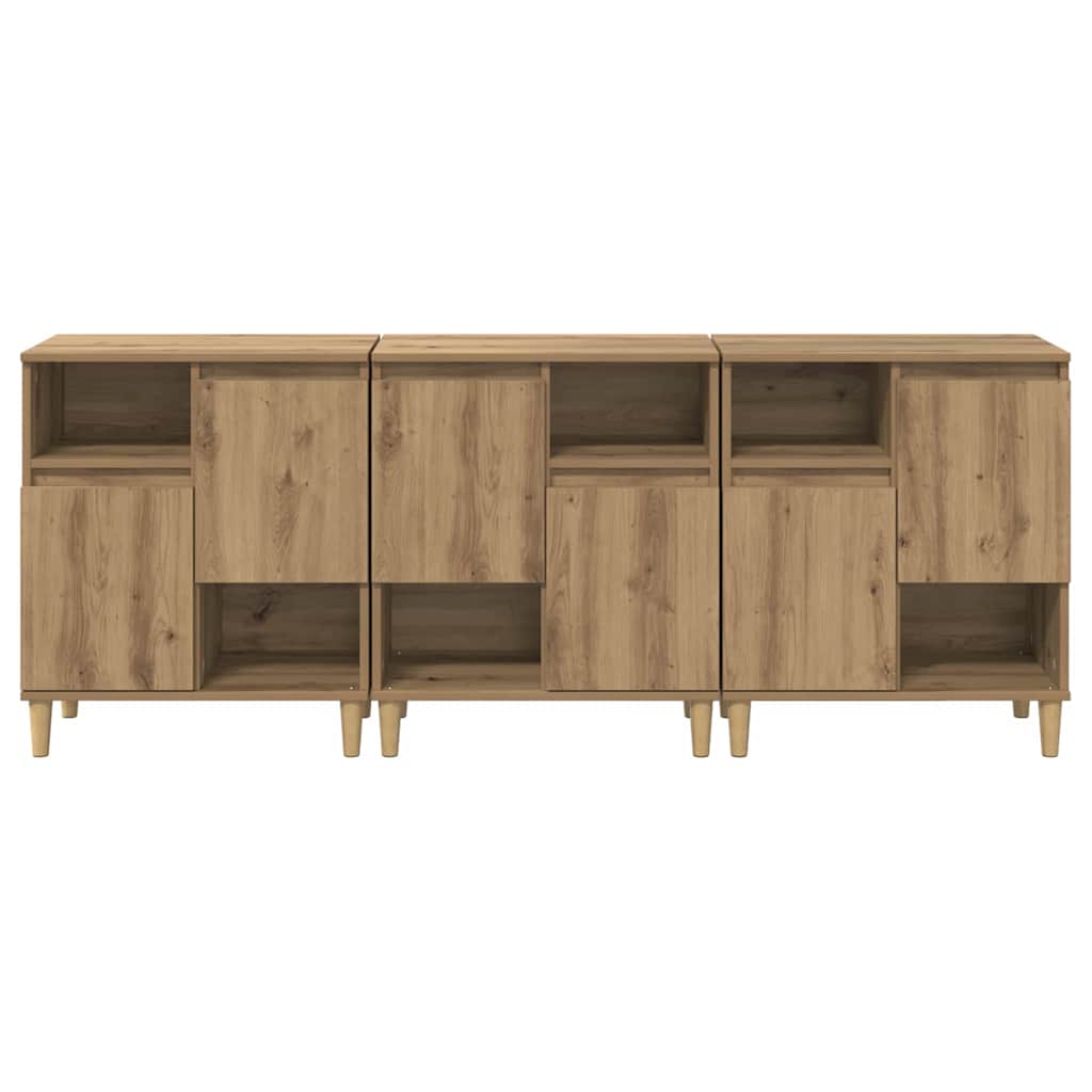 Παραδοσιακά Πλευρικά Έπιπλα 3 pcs Artisan Oak 60 x 35 x 70 cm