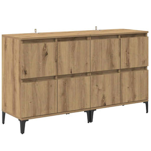 Παραδοσιακά Πλευρικά Έπιπλα 2 pcs Artisan Oak 60 x 35 x 70 cm - Pakobazaar