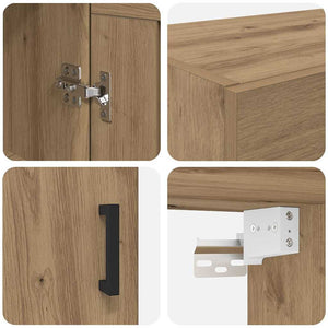 Ντουλάπα τοίχου 2 τμχ. Artisan Oak 69,5 x 34 x 90 εκ. - Pakobazaar