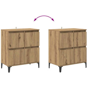 Παραδοσιακά Πλευρικά Έπιπλα 3 pcs Artisan Oak 60 x 35 x 70 cm - Pakobazaar