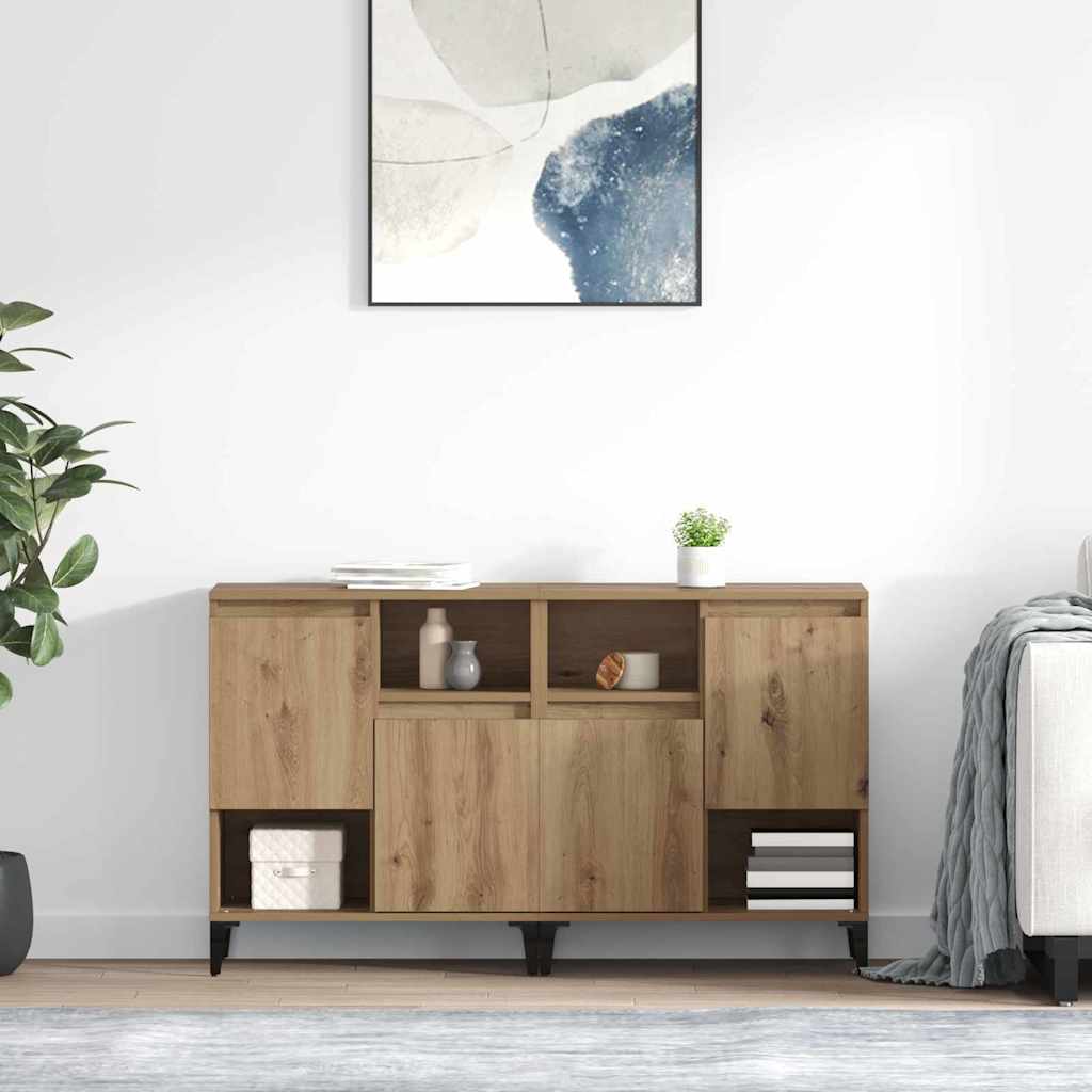 Παραδοσιακά Πλευρικά Έπιπλα 2 pcs Artisan Oak 60 x 35 x 70 cm