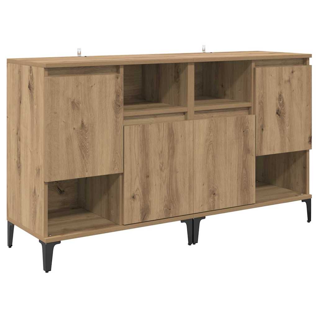 Παραδοσιακά Πλευρικά Έπιπλα 2 pcs Artisan Oak 60 x 35 x 70 cm