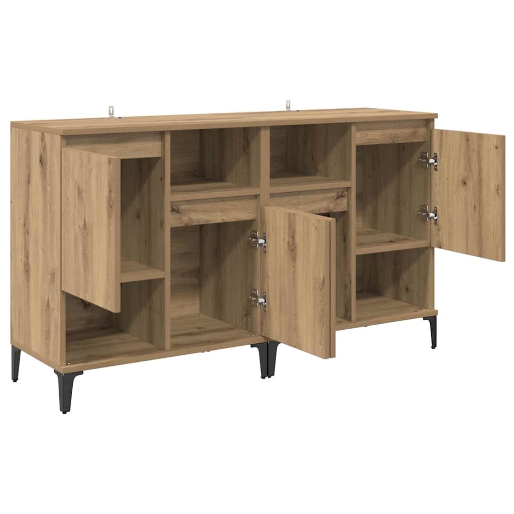 Παραδοσιακά Πλευρικά Έπιπλα 2 pcs Artisan Oak 60 x 35 x 70 cm