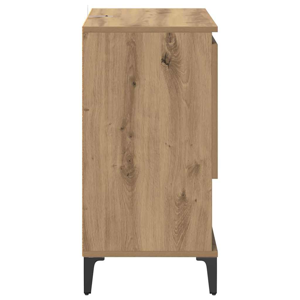 Παραδοσιακά Πλευρικά Έπιπλα 2 pcs Artisan Oak 60 x 35 x 70 cm