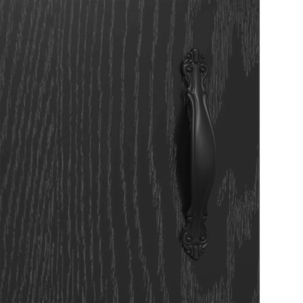 Ντουλάπα τοίχου Επιτοίχιο 2 pcs Μαύρη Οξυά 69,5 x 34 x 90 εκ.