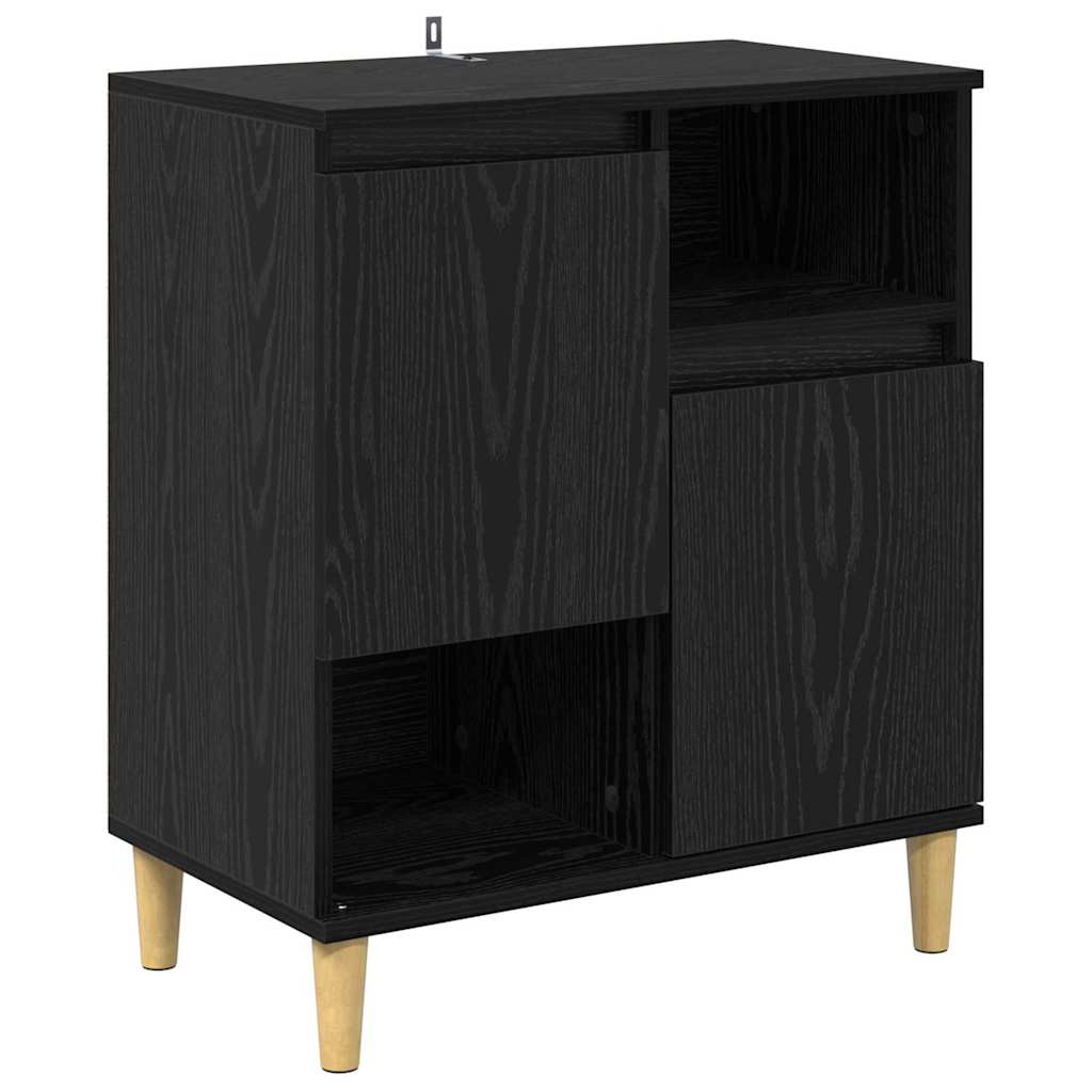 Παραδοσιακά Πλευρικά Έπιπλα 3 pcs Μαύρη Οξυά 60 x 35 x 70 cm