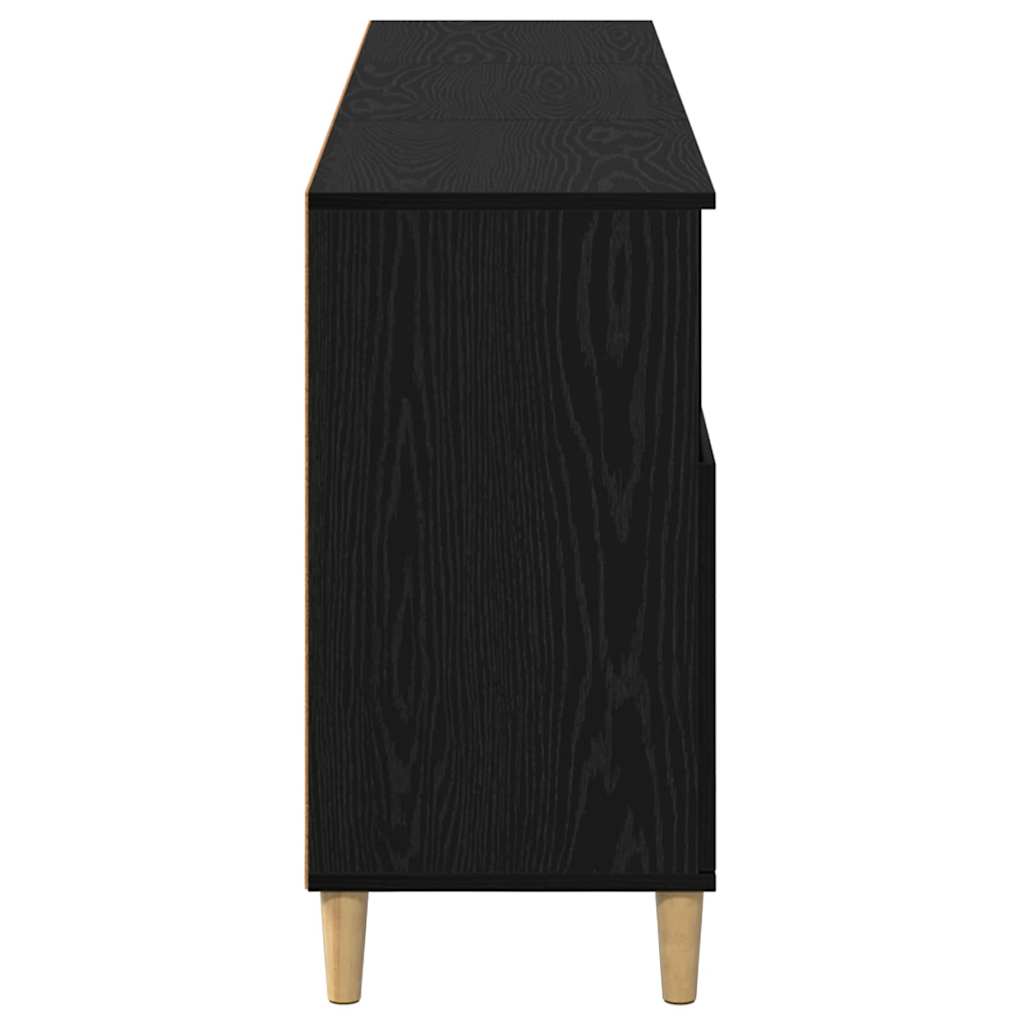 Παραδοσιακά Πλευρικά Έπιπλα 3 pcs Μαύρη Οξυά 60 x 35 x 70 cm