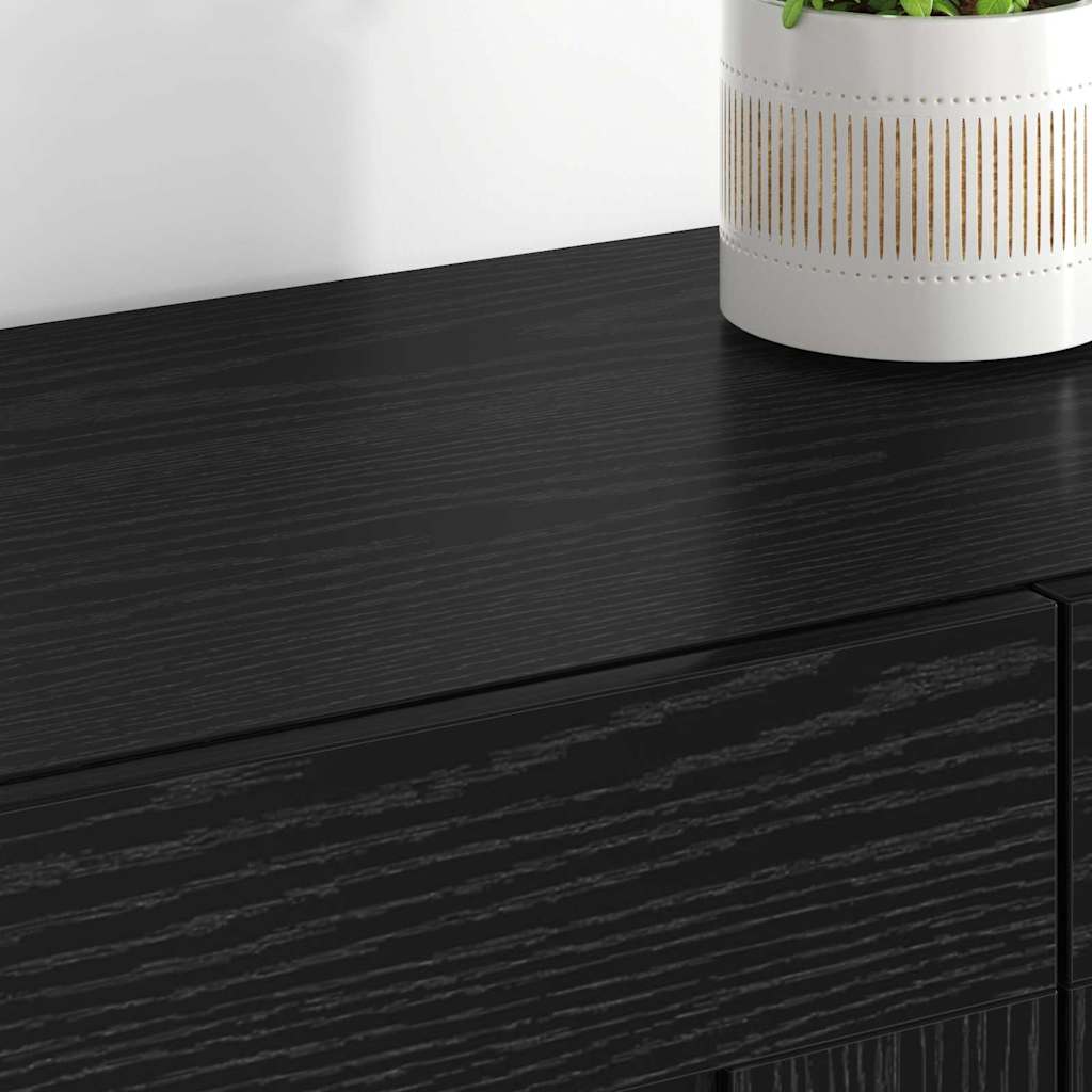 Ντουλάπα τοίχου Επιτοίχιο 2 pcs Μαύρη Οξυά 69,5 x 34 x 90 εκ. - Pakobazaar