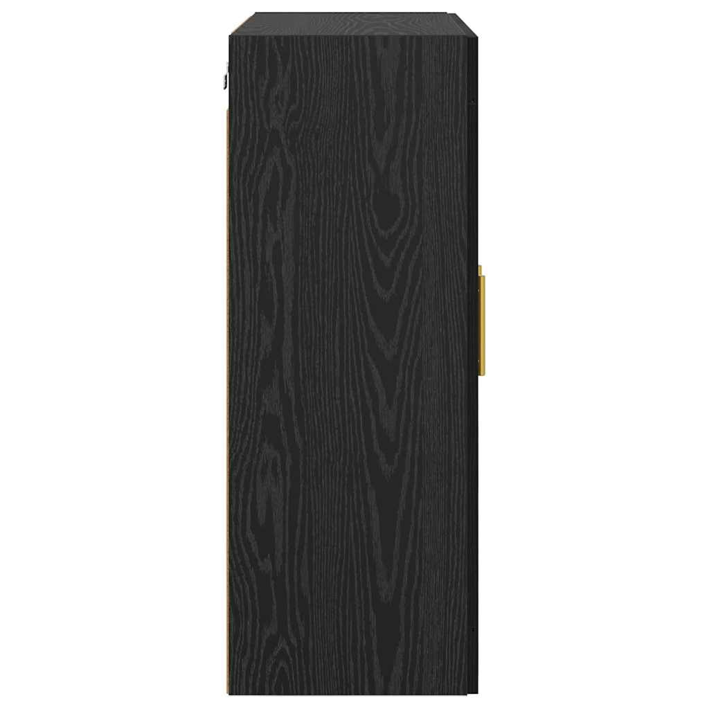Ντουλάπα τοίχου Επιτοίχιο 2 pcs Μαύρη Οξυά 69,5 x 34 x 90 εκ. - Pakobazaar