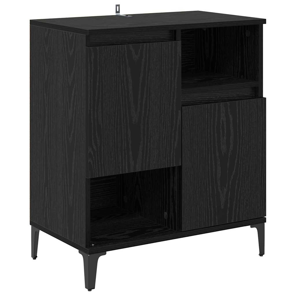 Παραδοσιακά Πλευρικά Έπιπλα 3 pcs Μαύρη Οξυά 60 x 35 x 70 cm