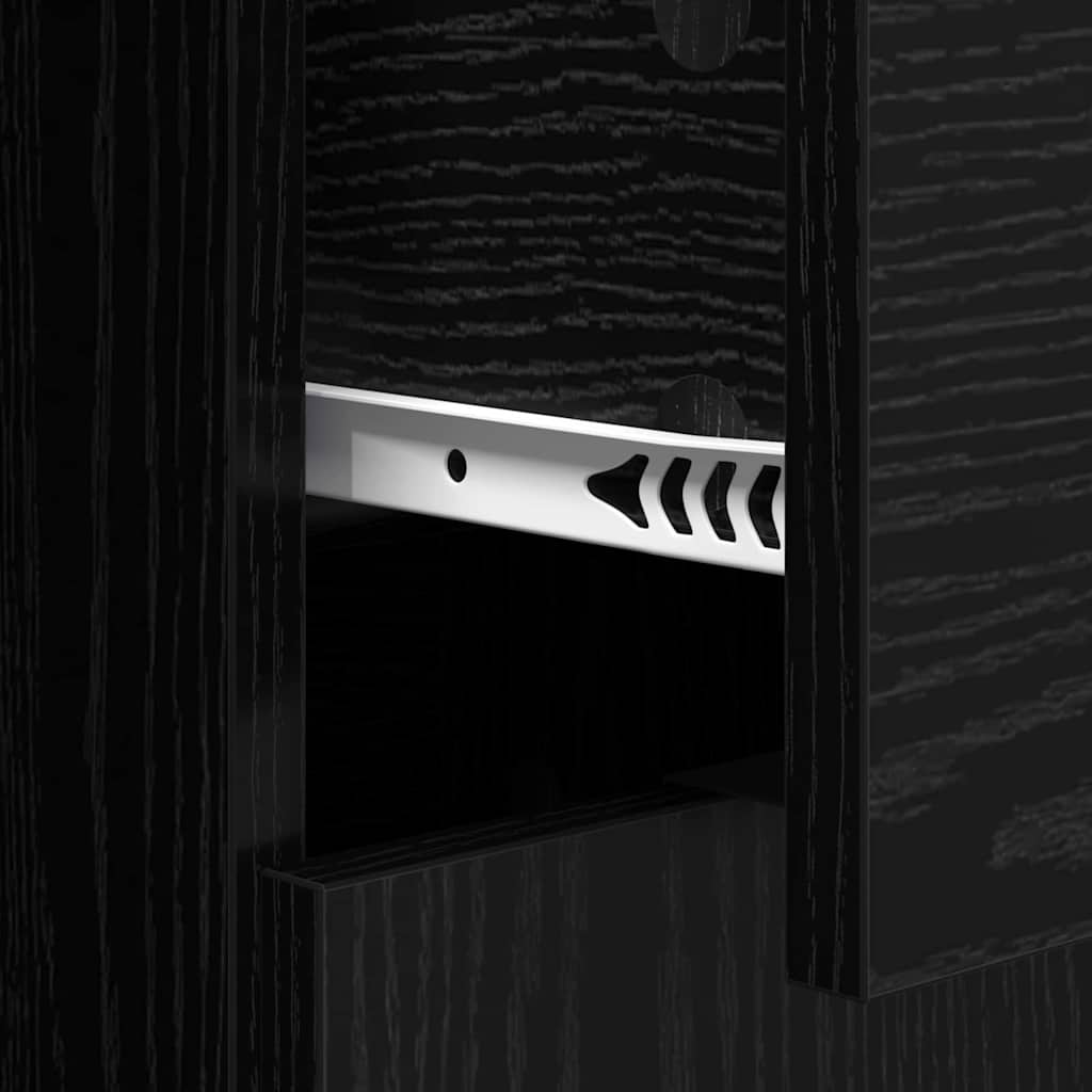 Παραδοσιακά Πλευρικά Έπιπλα 2 pcs Μαύρη Οξυά 60 x 30 x 70 εκ.