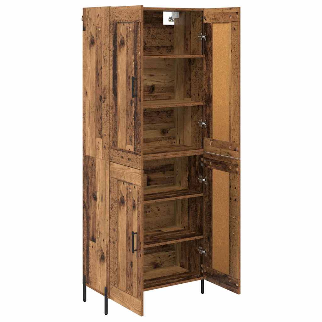 Highboard 2 pcs Παλιό Ξύλο Επεξεργασμένο ξύλο