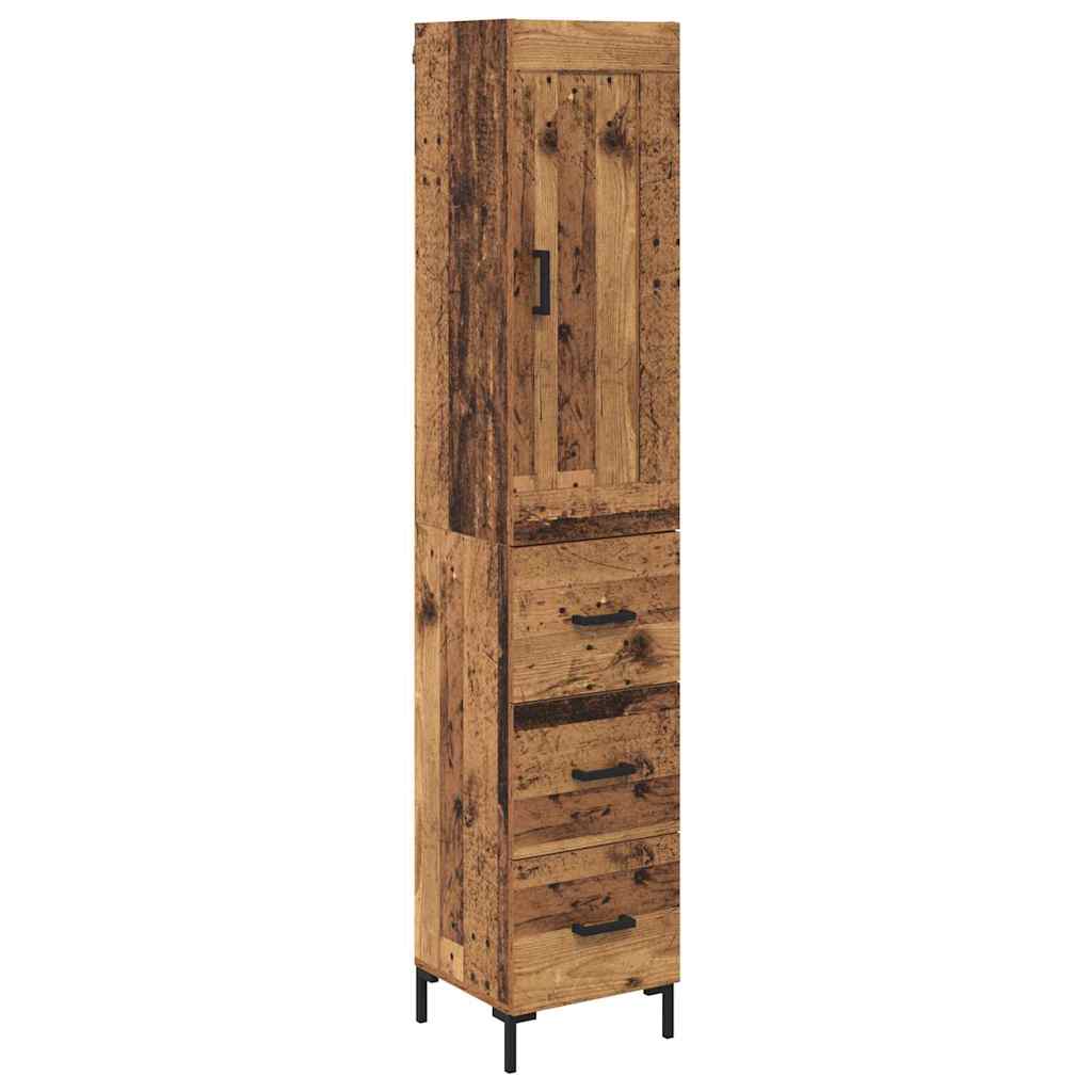 Highboard Παλιό Ξύλο 34,5 x 34 x 180 εκ. Επεξεργασμένο ξύλο