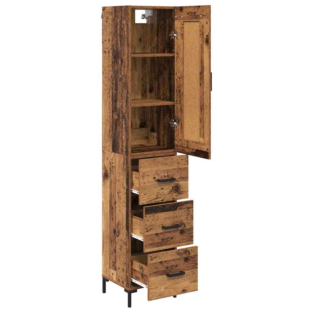 Highboard Παλιό Ξύλο 34,5 x 34 x 180 εκ. Επεξεργασμένο ξύλο