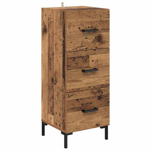 Highboard Παλιό Ξύλο 34,5 x 34 x 180 εκ. Επεξεργασμένο Ξύλο
