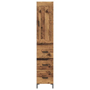 Highboard Παλιό Ξύλο 34,5 x 34 x 180 εκ. Επεξεργασμένο Ξύλο