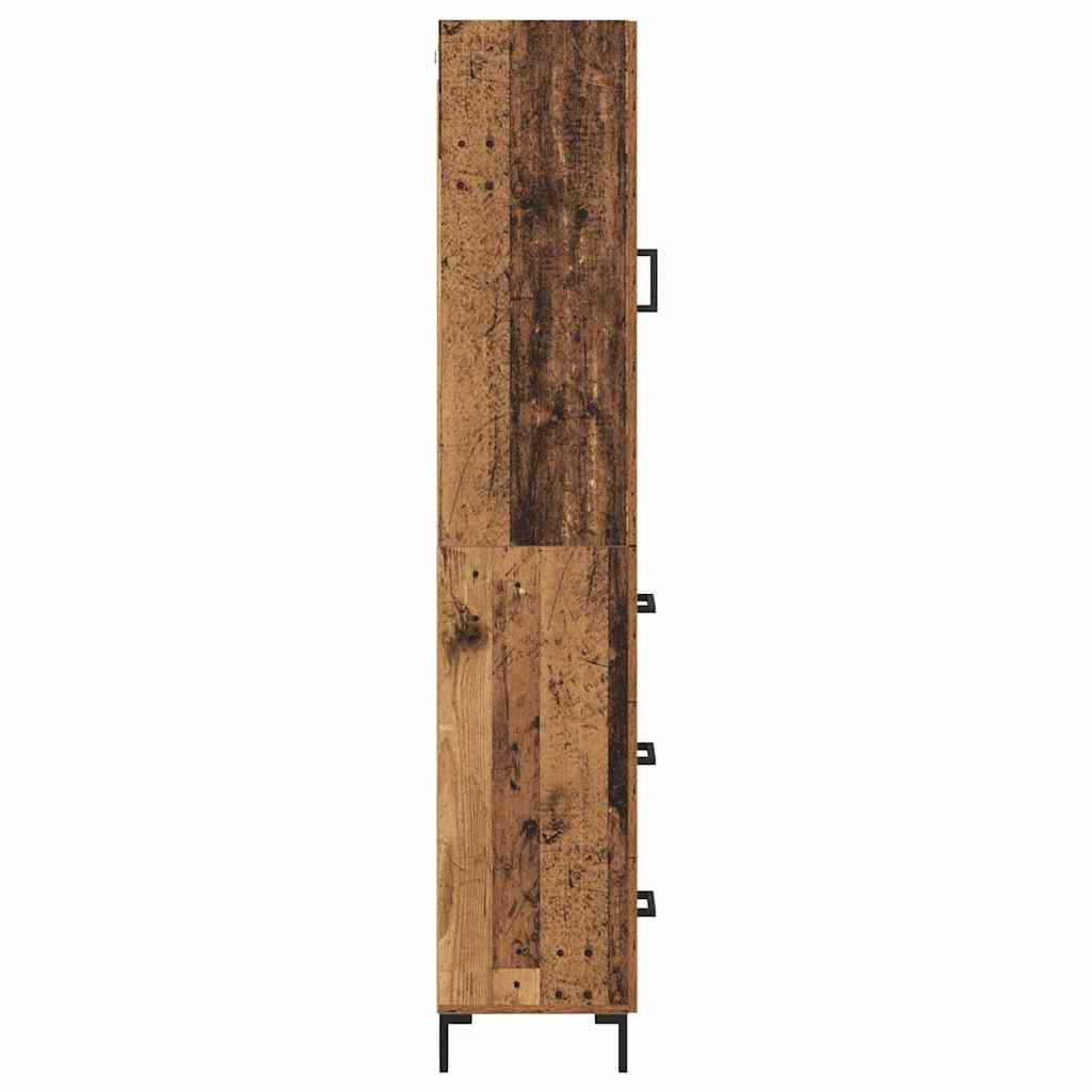 Highboard Παλιό Ξύλο 34,5 x 34 x 180 εκ. Επεξεργασμένο ξύλο