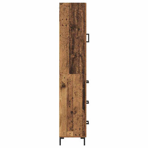 Highboard Παλιό Ξύλο 34,5 x 34 x 180 εκ. Επεξεργασμένο Ξύλο