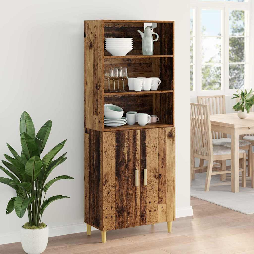 Highboard Παλιό Ξύλο 69,5 x 32,5 x 180 εκ Επεξεργασμένο ξύλο - Pakobazaar