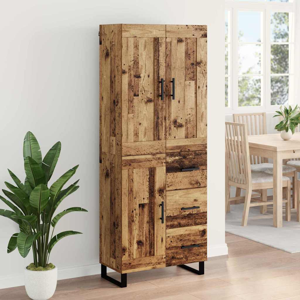 Highboard Παλιό ξύλο 69,5 x 34 x 180 εκ. Επεξεργασμένο ξύλο