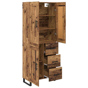 Highboard 2 τμχ. Παλιό ξύλο 69,5 x 34 x 180 εκ.