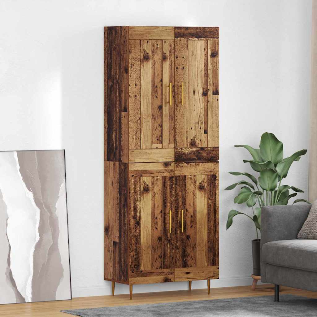 Highboard Παλιό Ξύλο 69,5 x 34 x 180 εκ. Επεξεργασμένο ξύλο