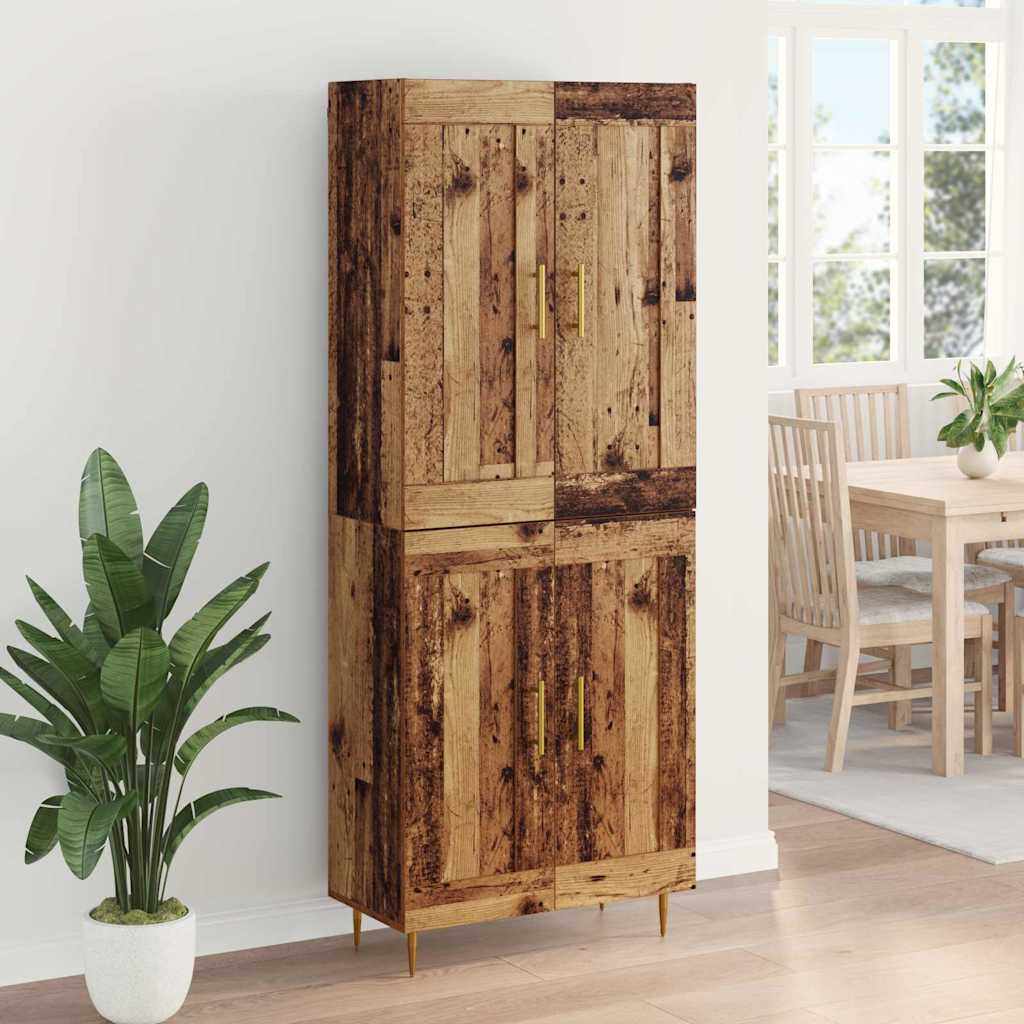 Highboard Παλιό Ξύλο 69,5 x 34 x 180 εκ. Επεξεργασμένο ξύλο