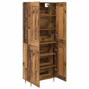 Highboard Παλιό Ξύλο 69,5 x 34 x 180 εκ. Επεξεργασμένο Ξύλο