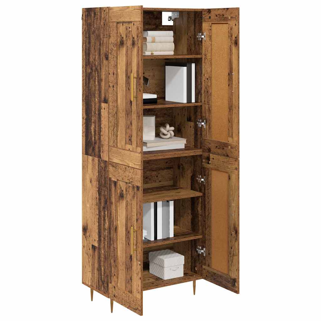Highboard Παλιό Ξύλο 69,5 x 34 x 180 εκ. Επεξεργασμένο ξύλο