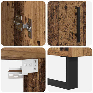 Highboard Παλιό Ξύλο 34,5 x 34 x 180 εκ. Επεξεργασμένο ξύλο - Pakobazaar