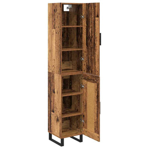 Highboard Παλιό Ξύλο 34,5 x 34 x 180 εκ. Επεξεργασμένο ξύλο - Pakobazaar