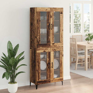 Highboard Παλιό Ξύλο 69,5 x 34 x 180 εκ. Επεξεργασμένο Ξύλο