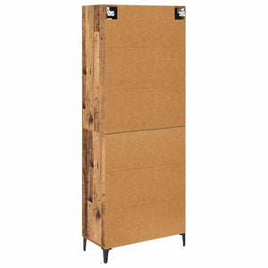 Highboard Παλιό Ξύλο 69,5 x 34 x 180 εκ. Επεξεργασμένο Ξύλο