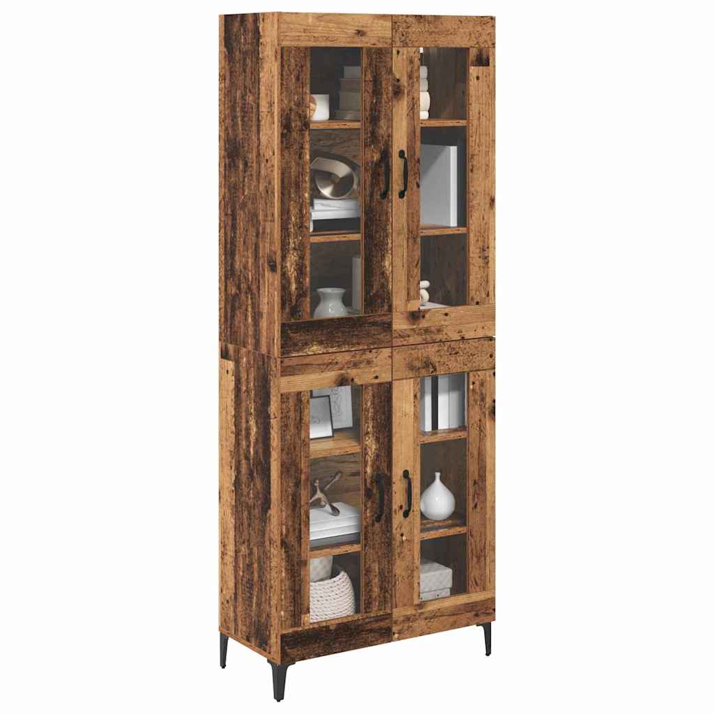 Highboard Παλιό Ξύλο 69,5 x 34 x 180 εκ. Επεξεργασμένο ξύλο