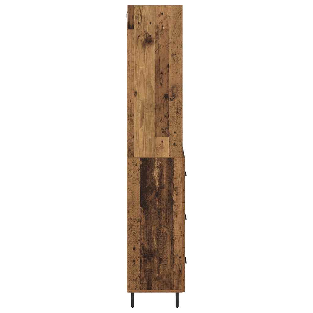 Highboard με συρτάρι 2 pcs Παλιό Ξύλο Επεξεργασμένο ξύλο - Pakobazaar