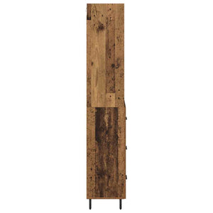 Highboard με συρτάρι 2 pcs Παλιό Ξύλο Επεξεργασμένο ξύλο - Pakobazaar