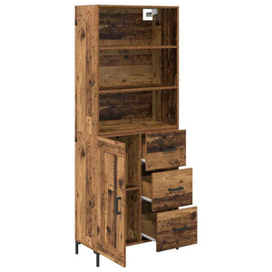 Highboard Παλιό ξύλο 69,5 x 34 x 180 εκ. Επεξεργασμένο Ξύλο
