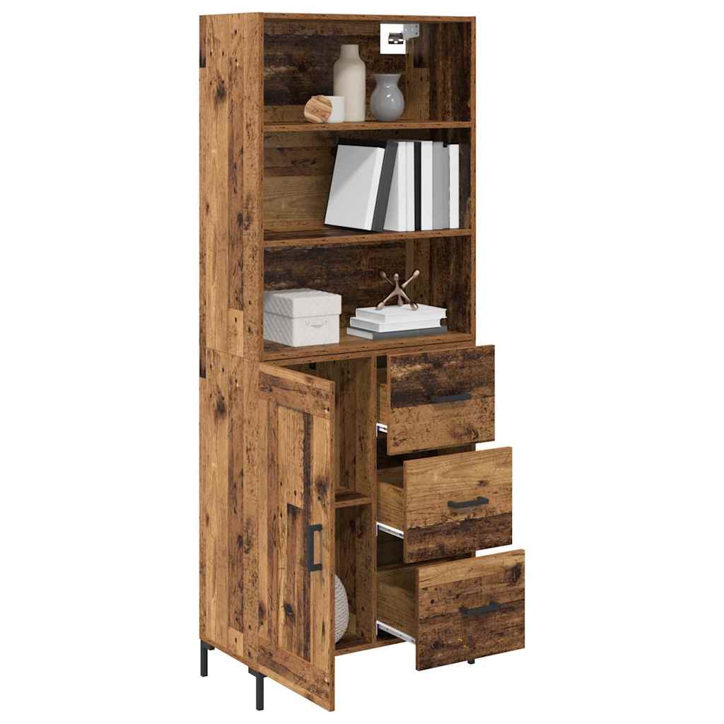 Highboard Παλιό ξύλο 69,5 x 34 x 180 εκ. Επεξεργασμένο ξύλο